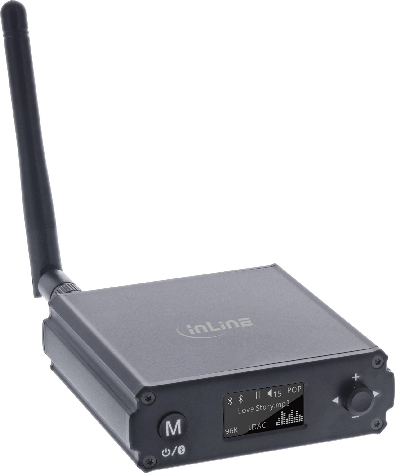 Ricevitore HIFI in linea Bluetooth 5.1 e DAC USB - con LCD - USB - AAC - LDAC - SBC - 30 m - 0,02% - Qualcomm QCC5125 - allumin