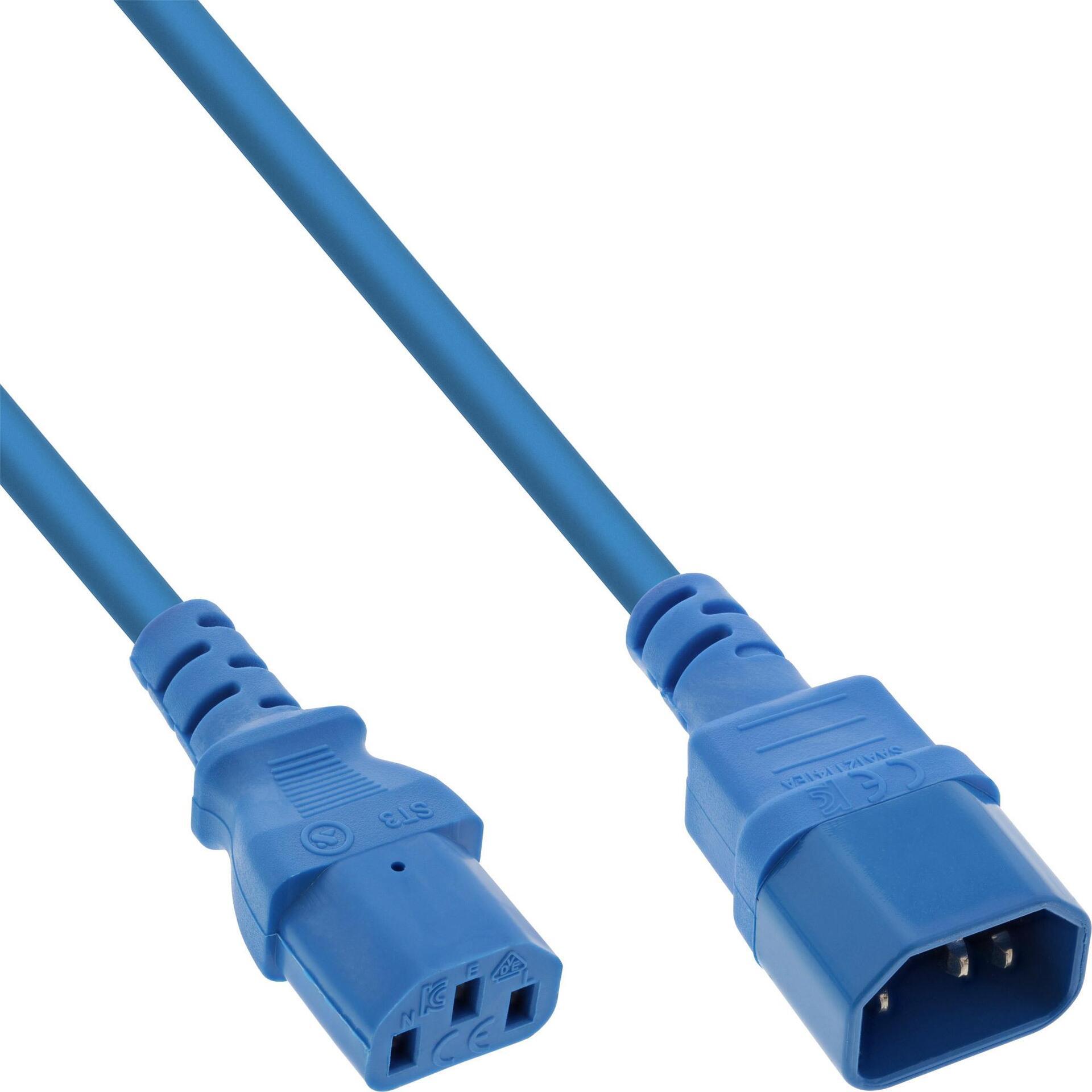 Prolunga per apparecchi freddi in confezione da 75 - da C13 a C14 - blu - 0,5 m