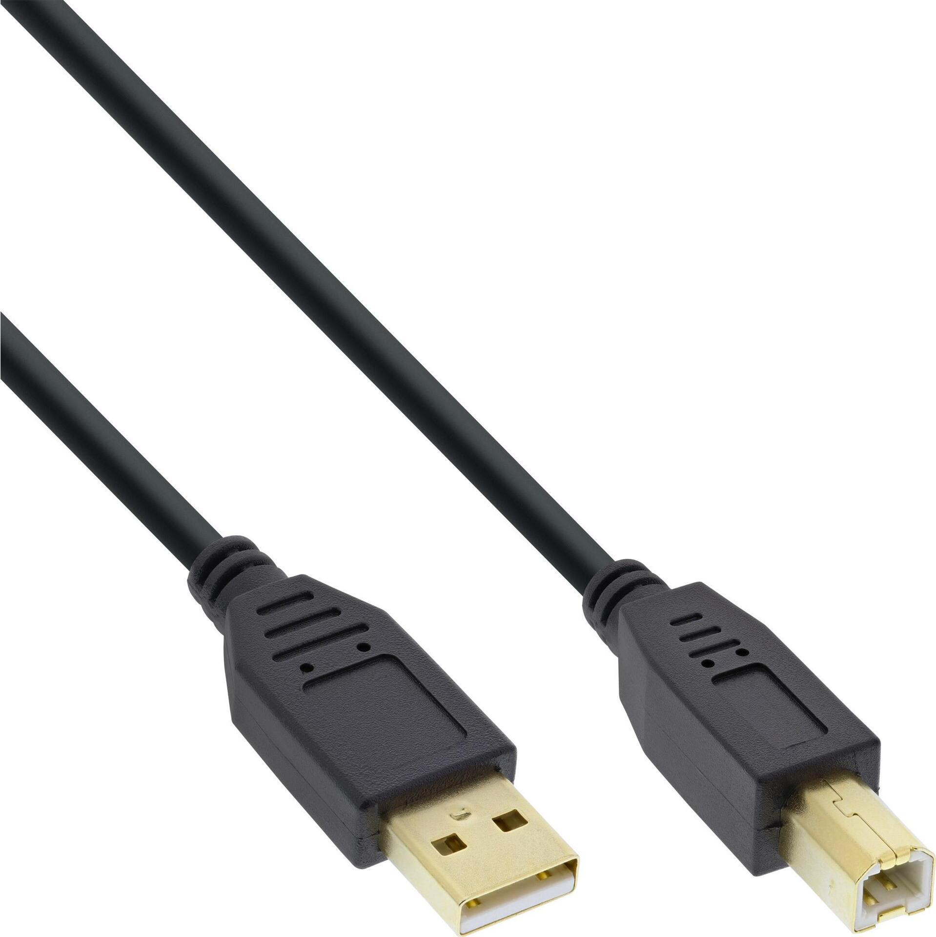 Inline 100 bulk pack usb 2.0 cavo A su b contatti neri oro - cavo - digitale/dati - 1 m (b -34510s)