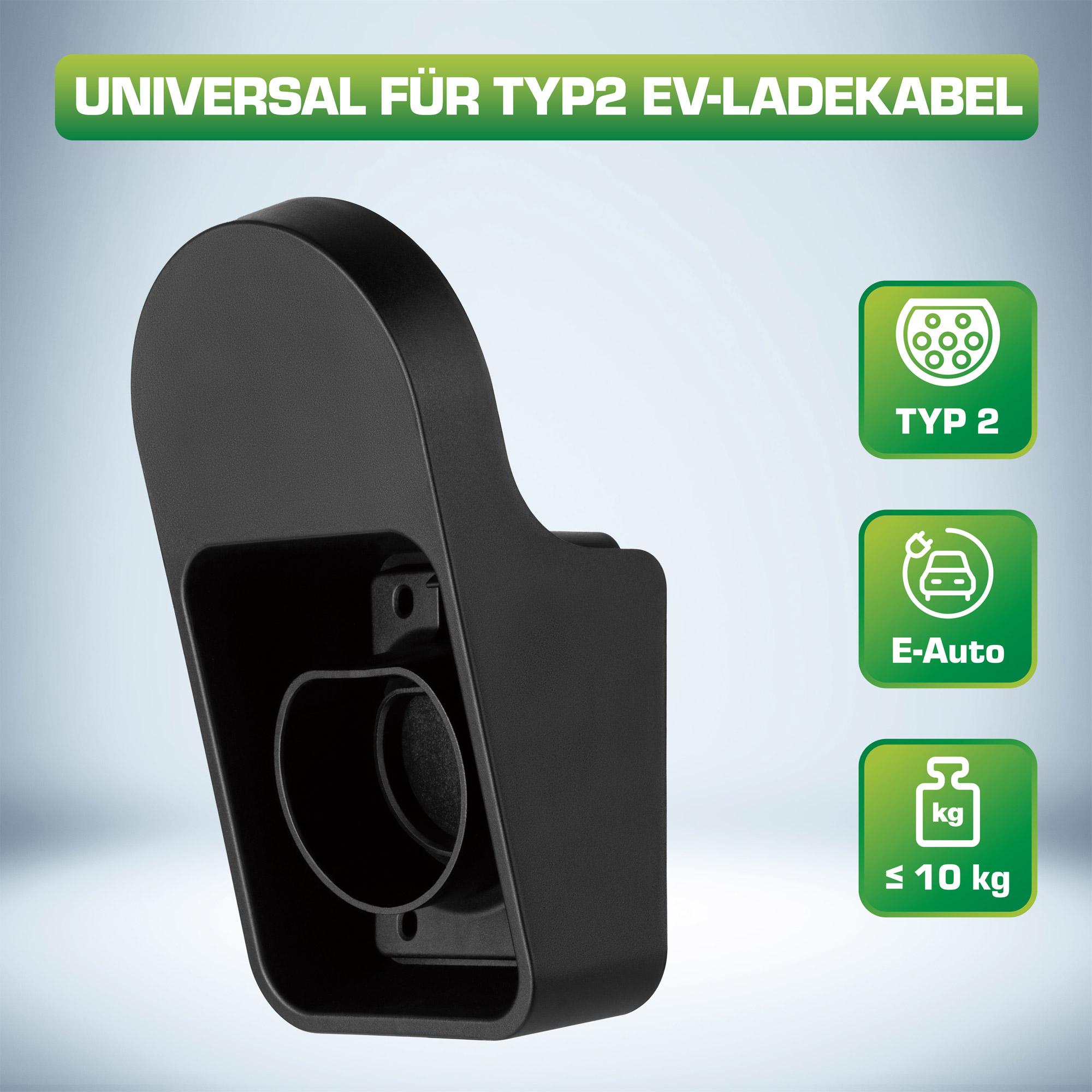 Supporto universale per cavo di ricarica per veicoli elettrici - nero