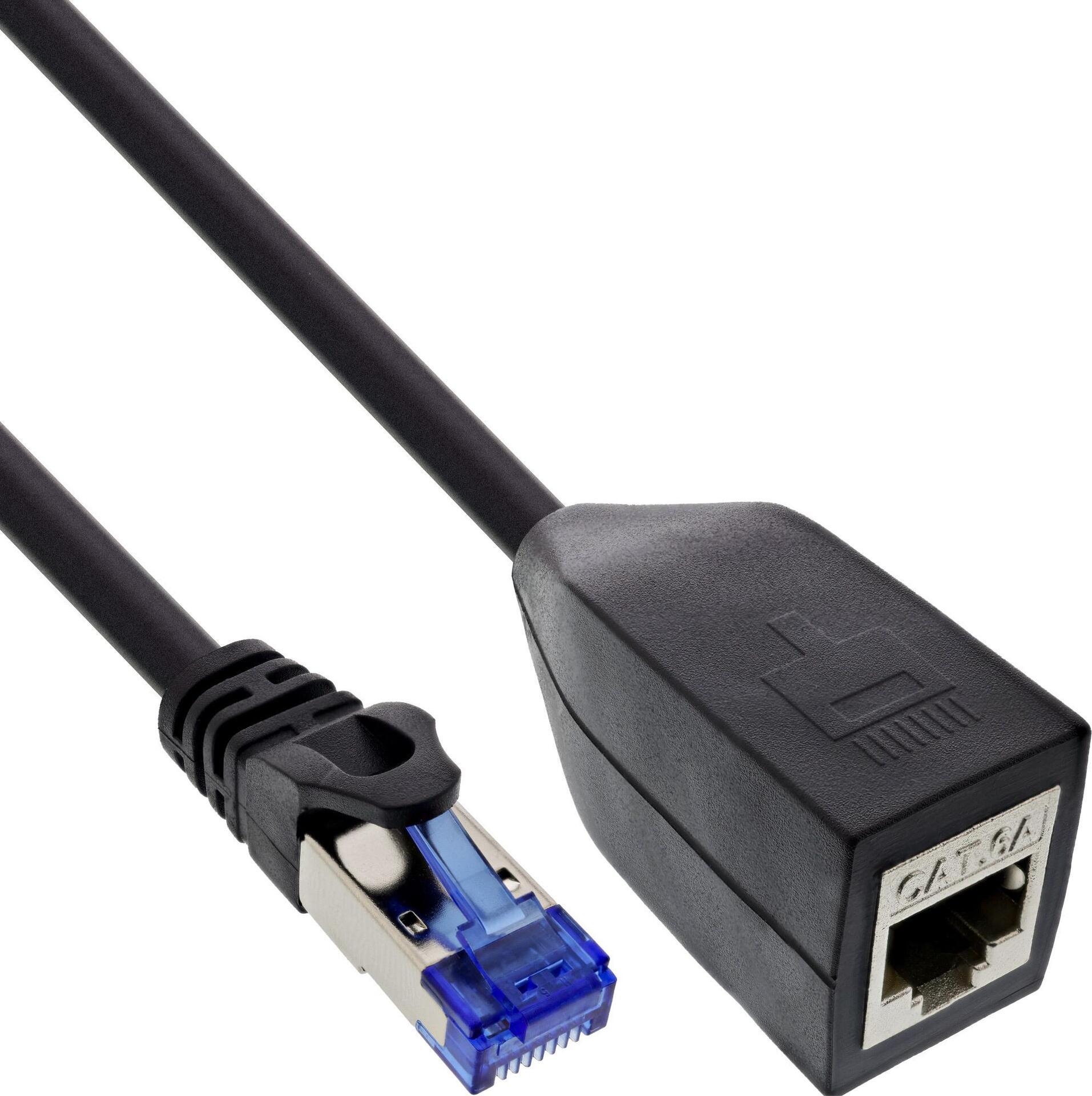 Protezione interfaccia RJ45 Cat.6A S-FTP - RJ45 St.-Bu. - nero - 0 -2m