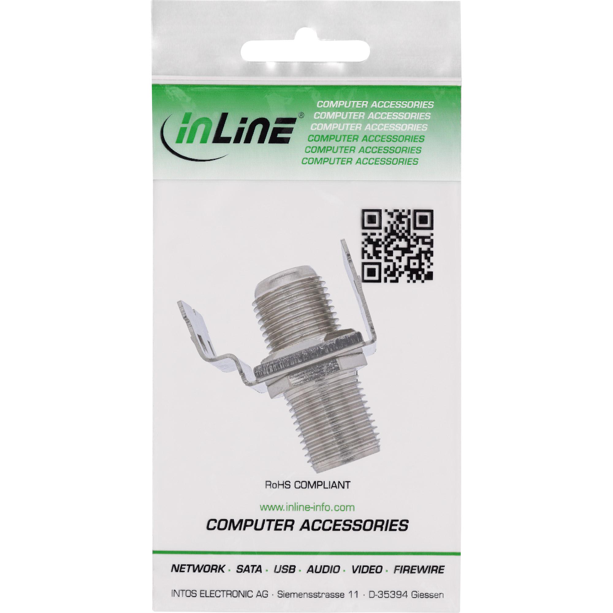 InLine RJ45 Keystone Jack Snap-In modulo Cat.6a copertura antipolvere argento