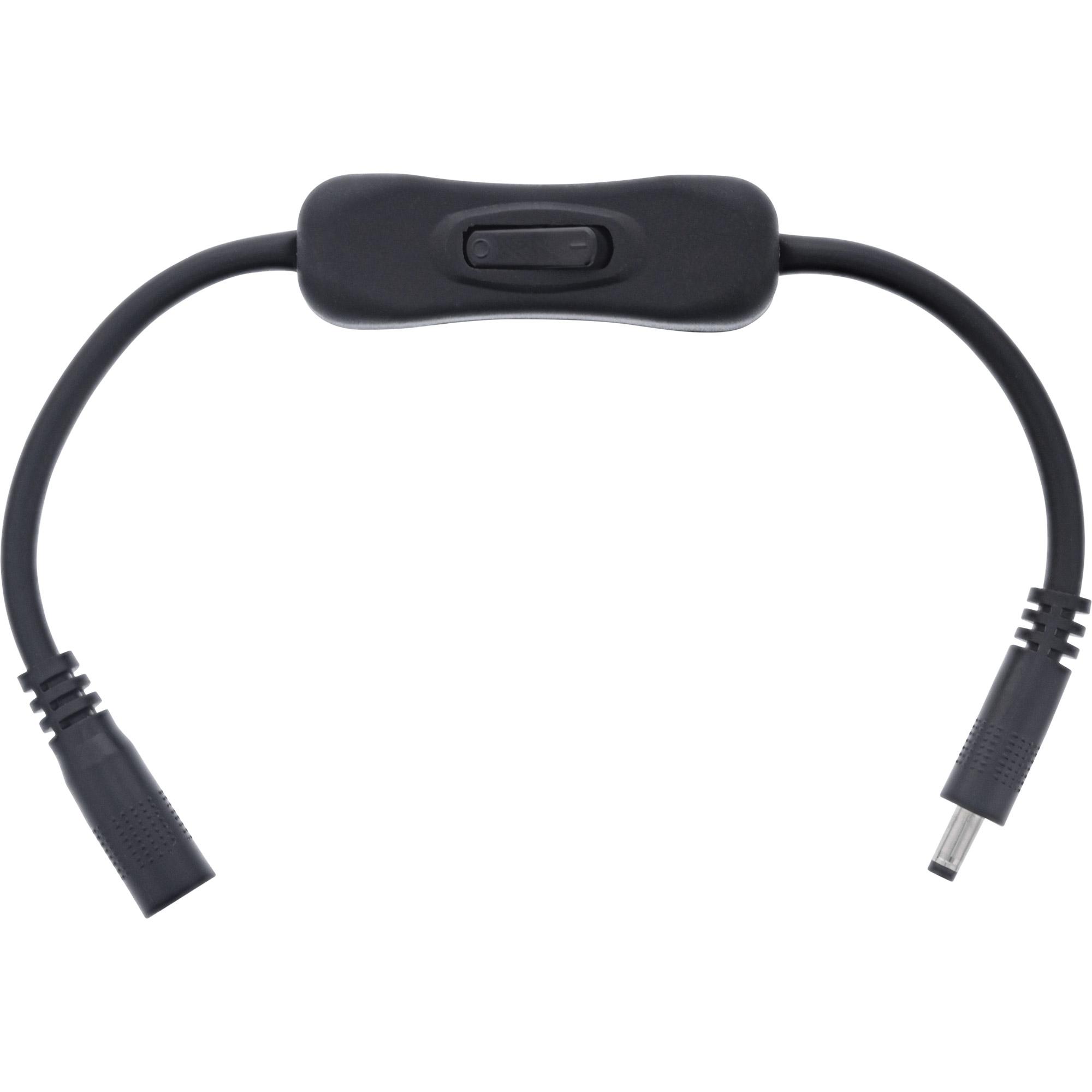 Cavo DC con interruttore - DC ST-BU 4.0x1.7mm - AWG 18 - nero - 0.20m