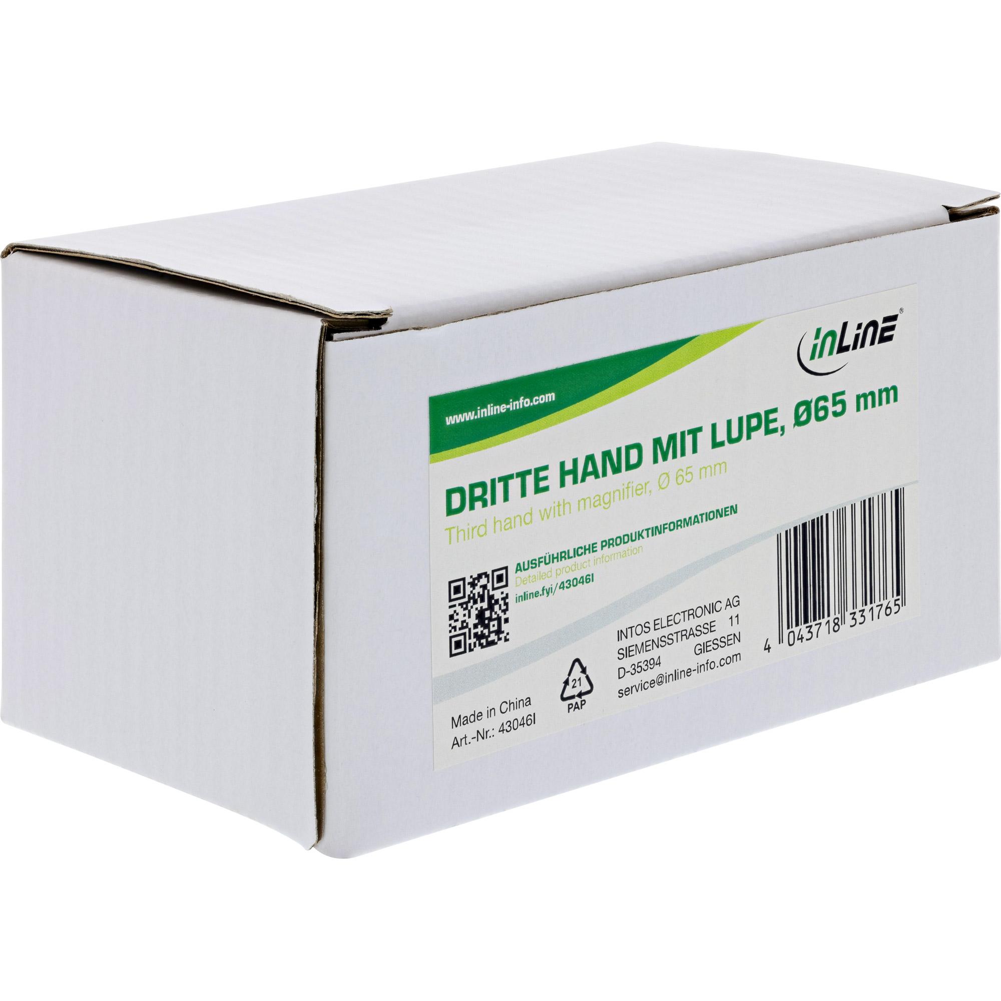 InLine Terza mano con lente d'ingrandimento