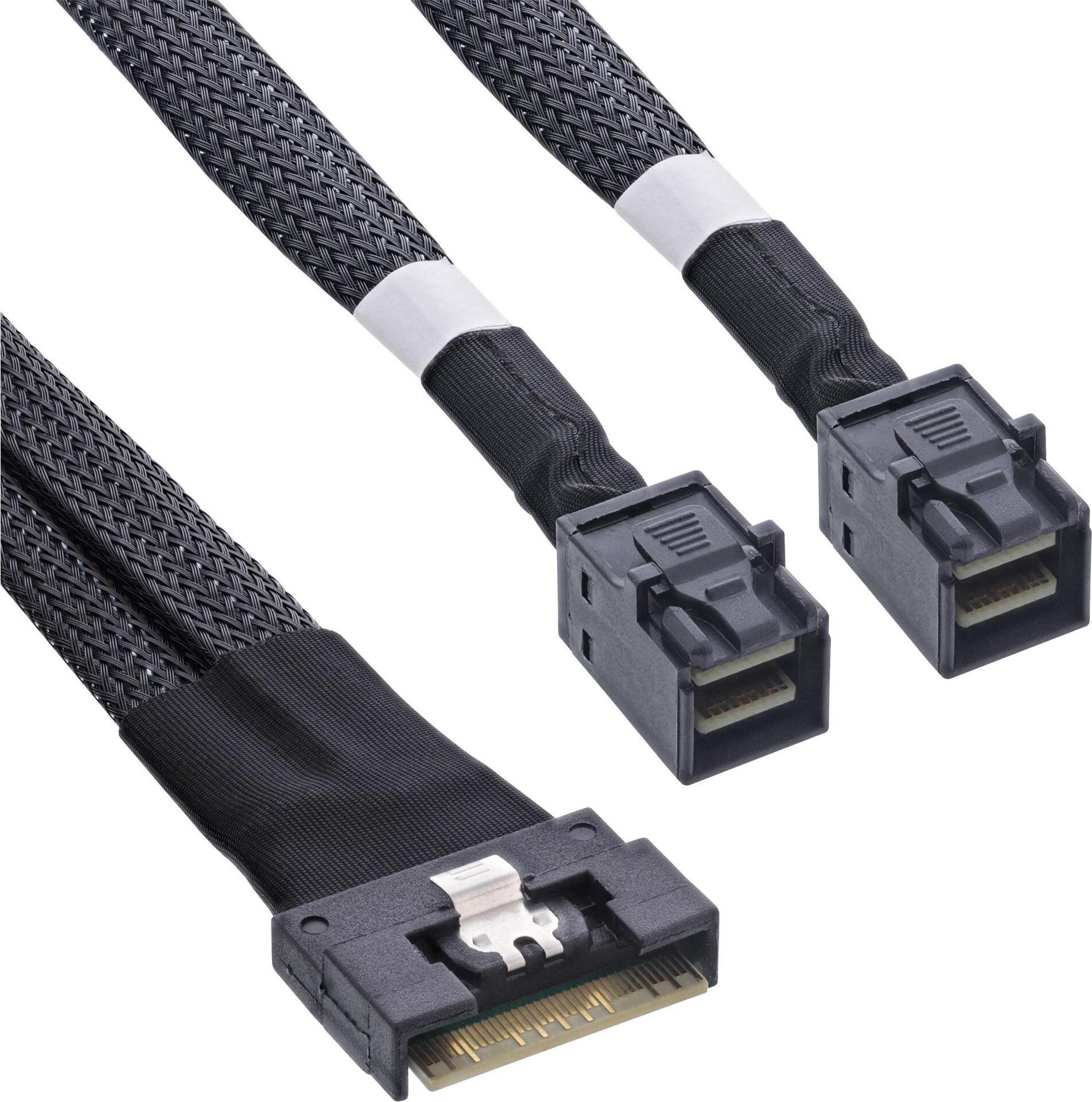 Cavo SAS sottile - SFF-8654 8i a 2x SFF-8643 - 0,75 m - 0,75 m - SFF-8654 8i - 2x SFF-8643 - Dritto