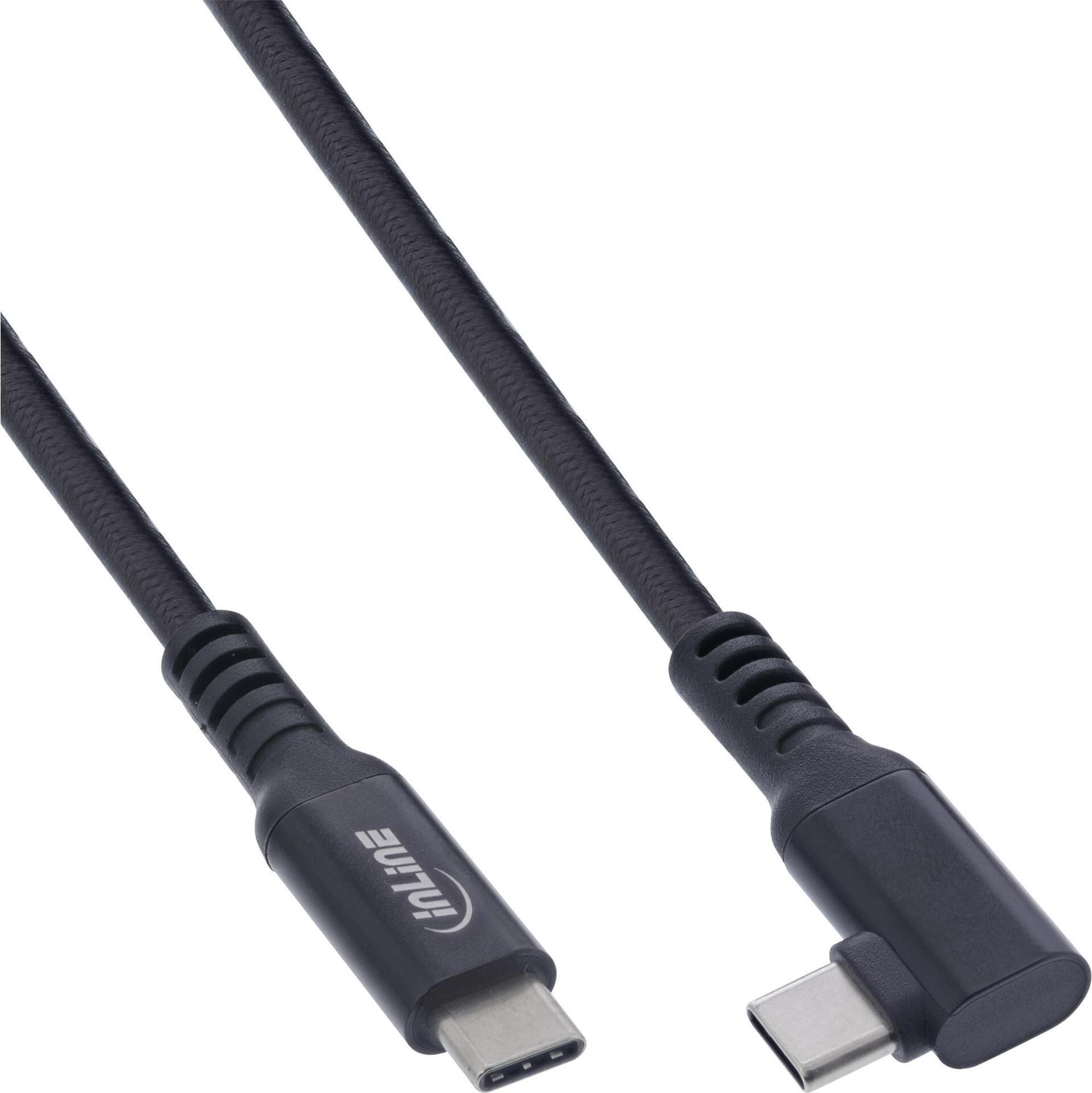 Cavo USB 3.2 Gen.1 - USB-C maschio-maschio angolato per VR - nero - 5m - 5 m - USB C - USB C - USB 3.2 Gen.