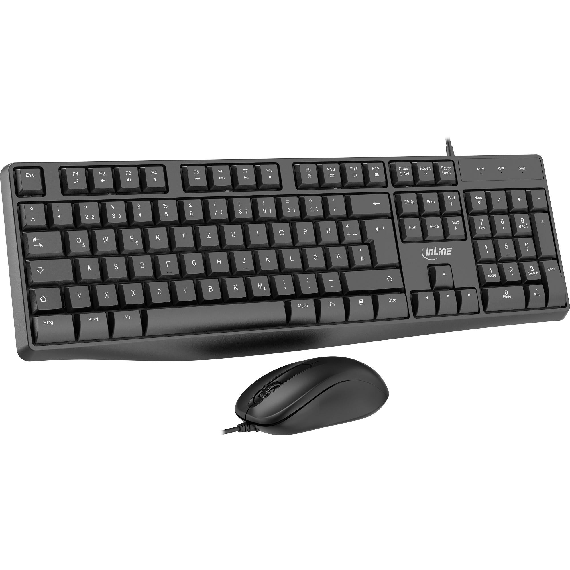 Basic Desktop II - Set di tastiera -mouse - Cavo USB - STANDARD DE Layout