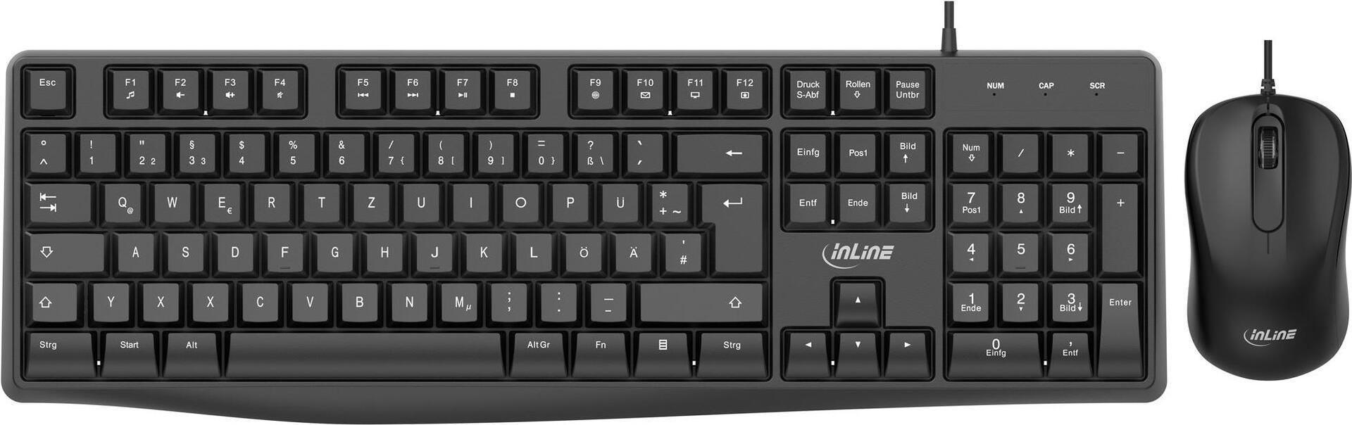 Basic Desktop II - Set di tastiera -mouse - Cavo USB - STANDARD DE Layout