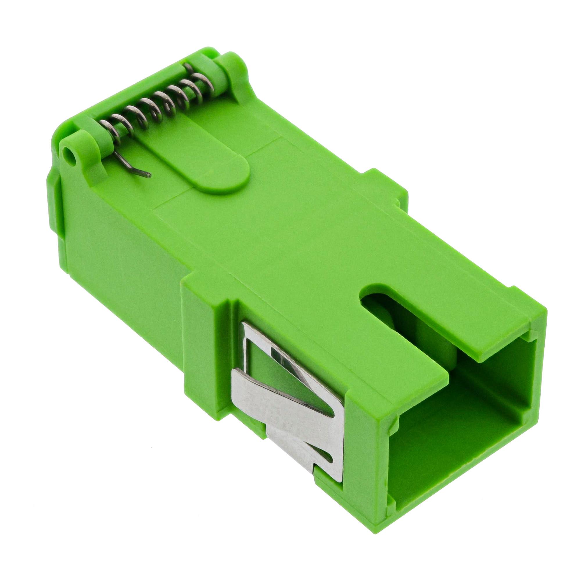 Giunto per fibra ottica - simplex SC-SC - SM - manicotto in ceramica - con otturatore - verde - SC-SC - verde -