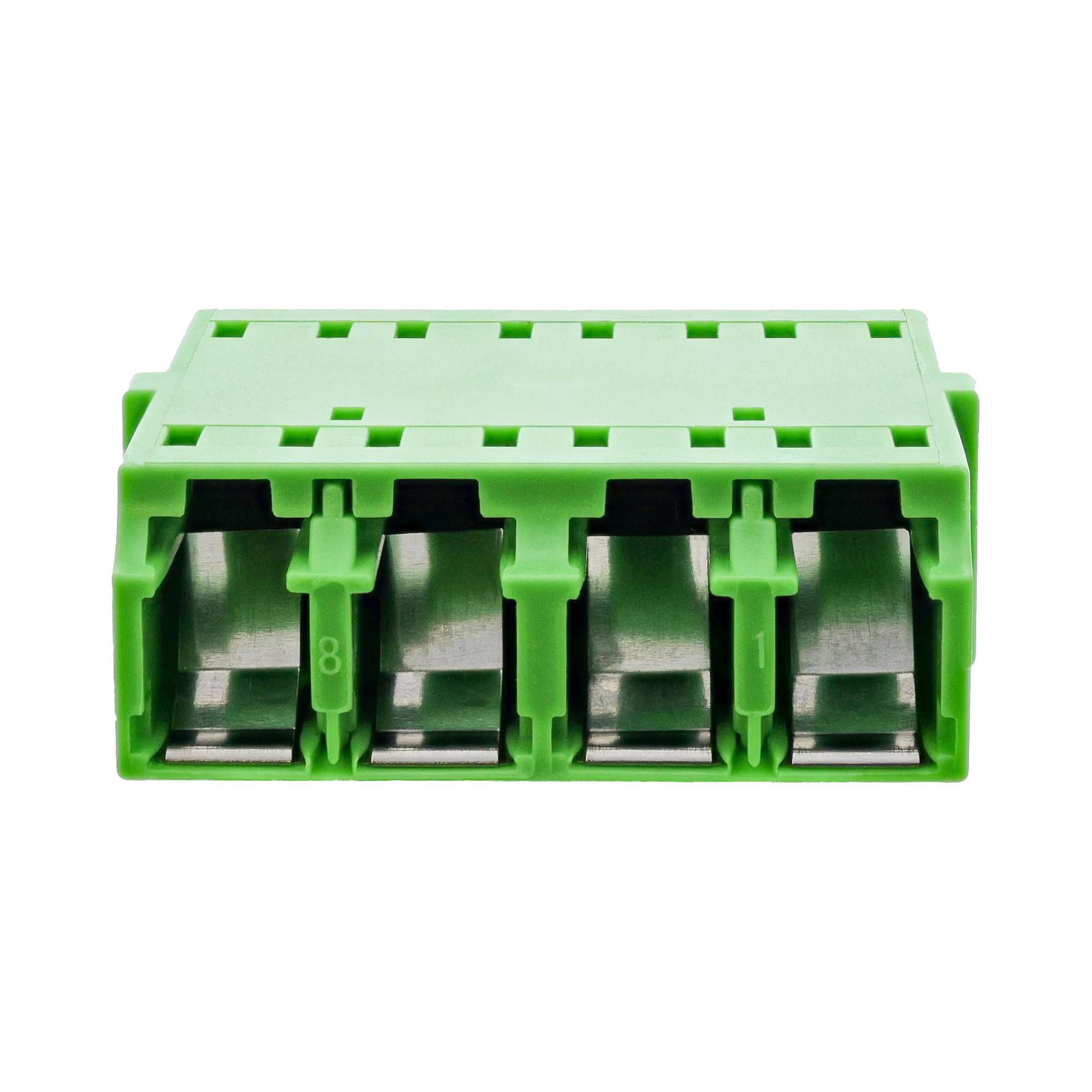 Accoppiatore per fibra ottica - quad LC-LC - monomodale - verde - manicotto in ceramica - LC - femmina - verde - singolo
