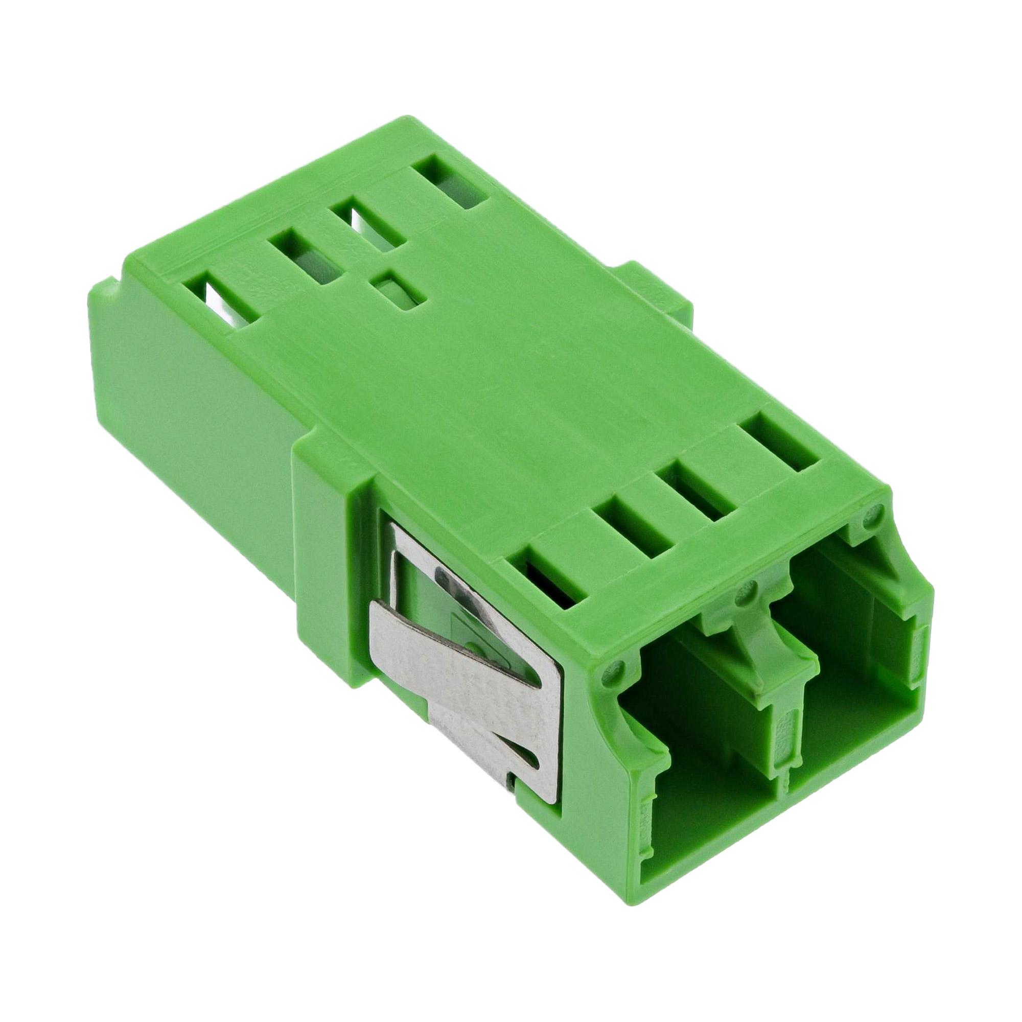 Accoppiatore per fibra ottica - duplex LC-LC - monomodale - verde - manicotto in ceramica - LC - femmina - verde - sin