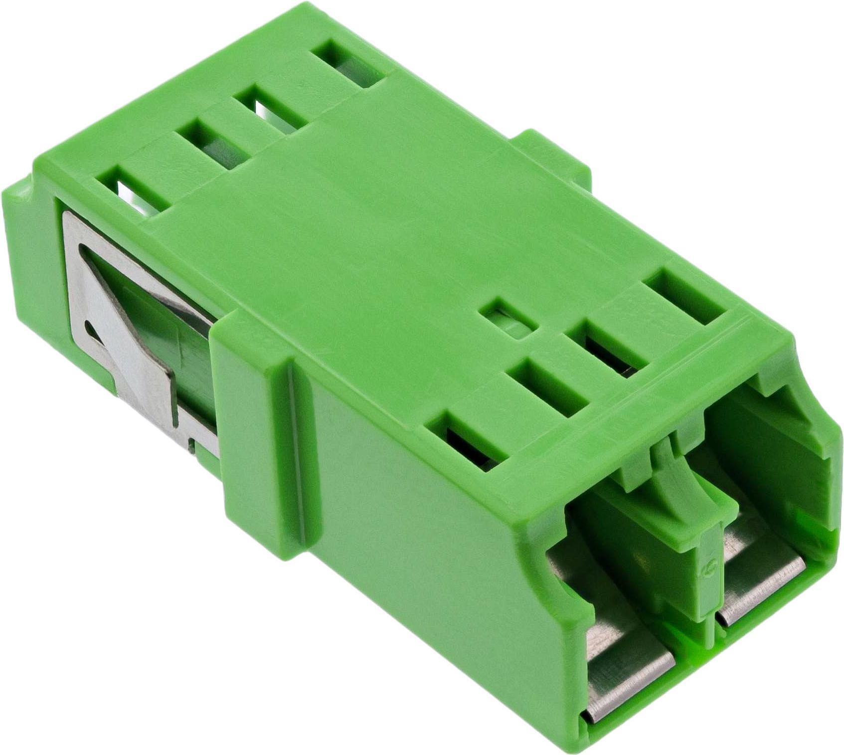 Accoppiatore per fibra ottica - duplex LC-LC - monomodale - verde - manicotto in ceramica - LC - femmina - verde - sin