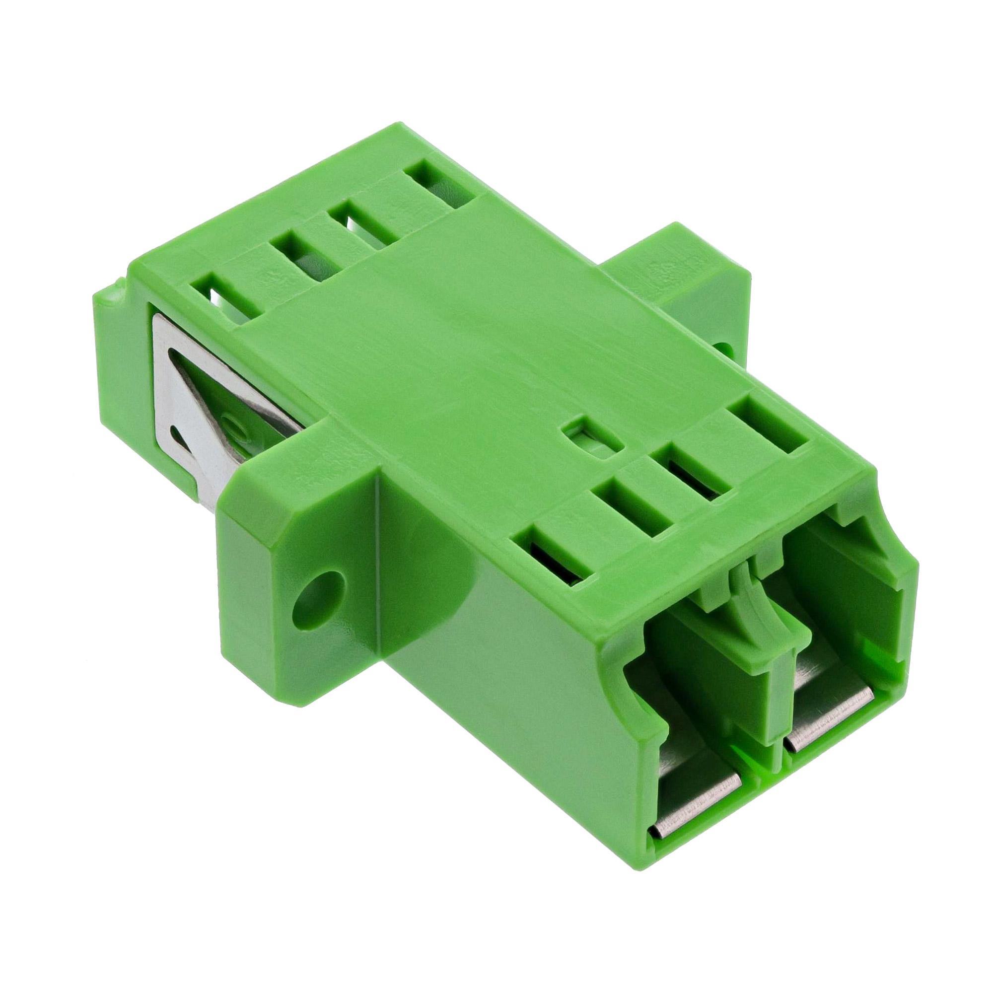 Accoppiatore per fibra ottica - duplex LC-LC - monomodale - verde - manicotto in ceramica - per installazione - LC - f