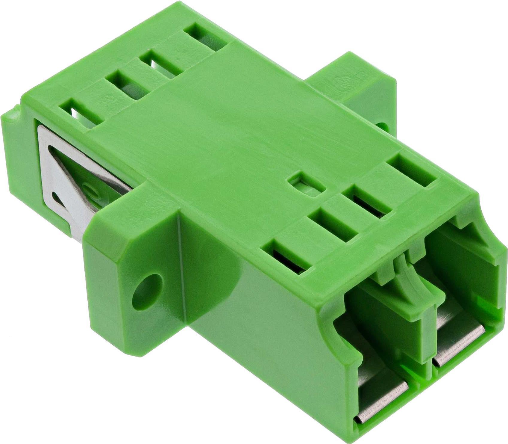 Accoppiatore per fibra ottica - duplex LC-LC - monomodale - verde - manicotto in ceramica - per installazione - LC - f