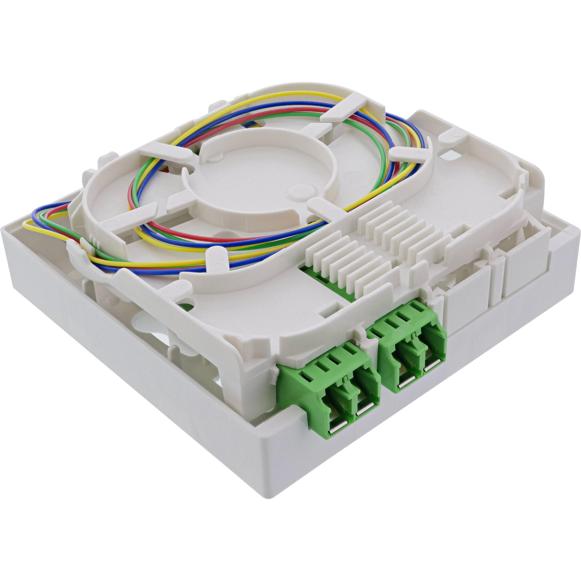 InLine Box di connessione FTTH preassemblato 4x LC/APC 9/125m 30m
