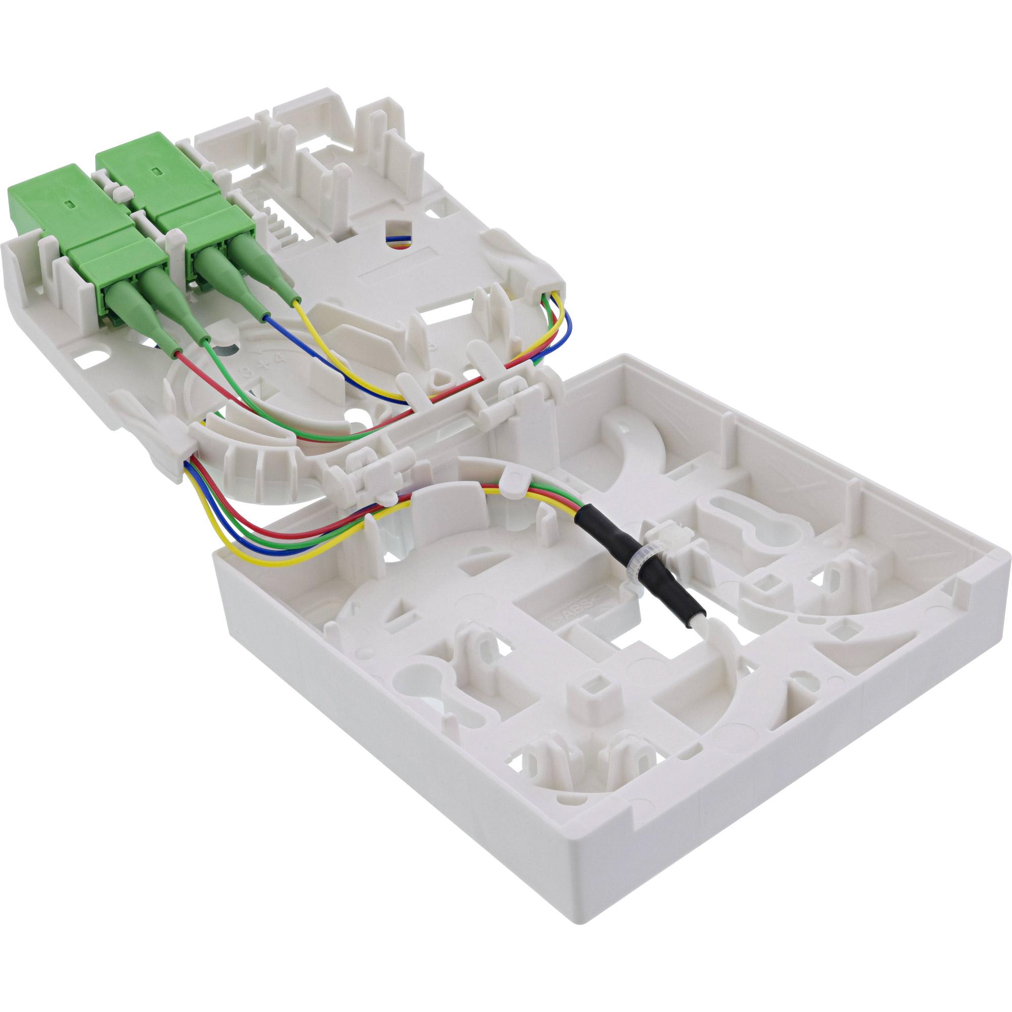 InLine Box di connessione FTTH preassemblato 4x LC/APC 9/125m 50m