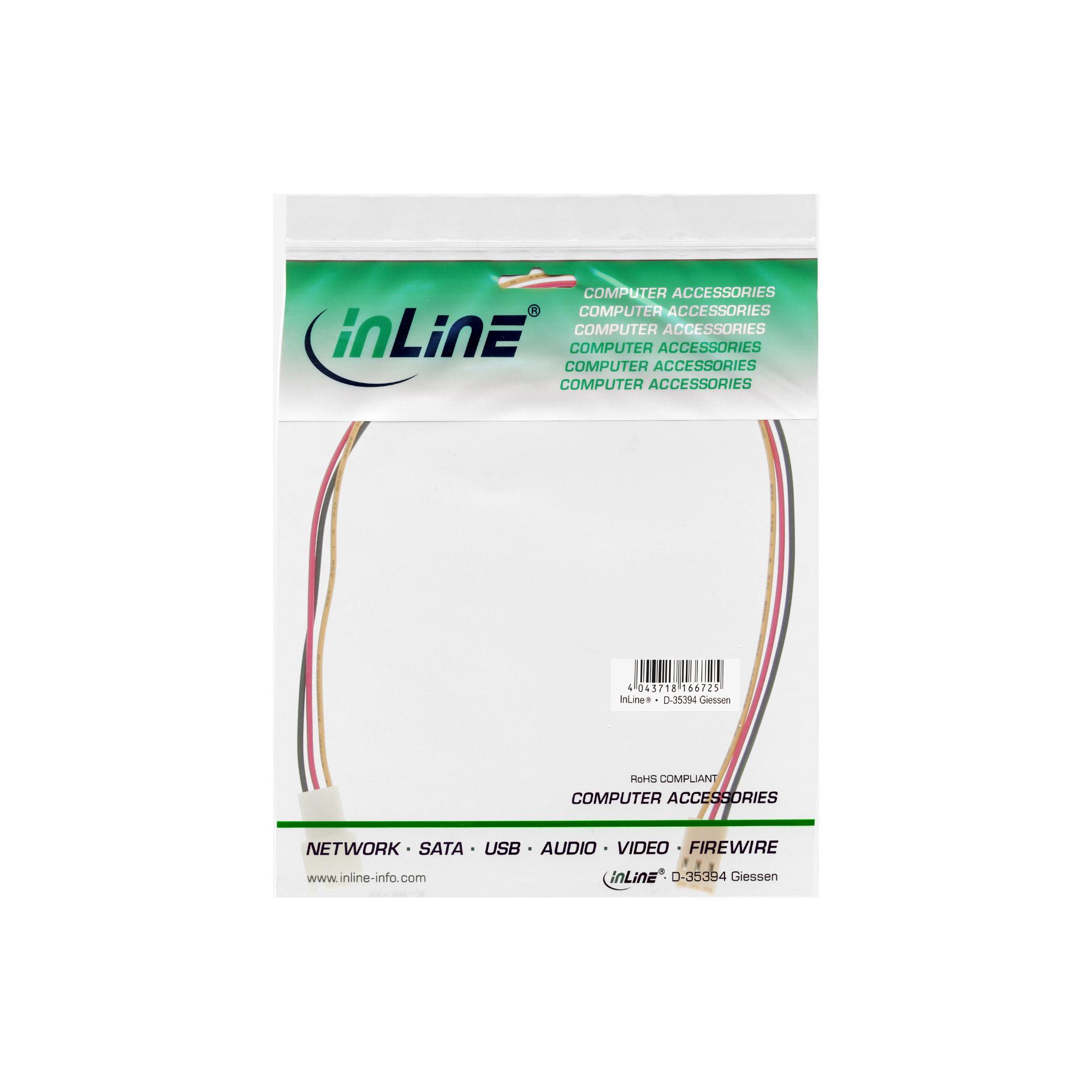 InLine Cavo alimentazione ventole 3 pin Molex maschio / femmina 1m