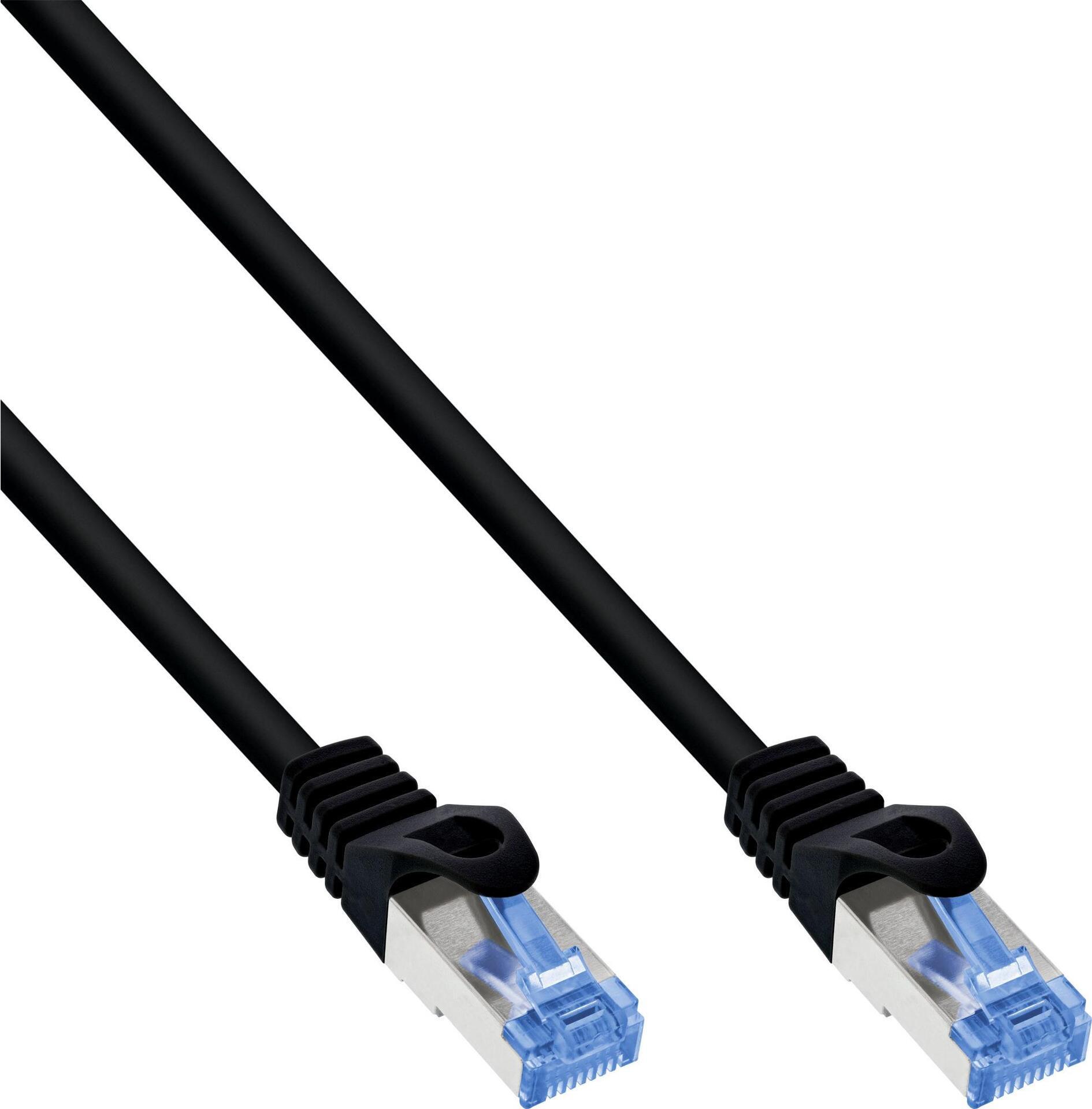 Cavo patch - Cat.6A - S-FTP - TPE flessibile - nero - 0,25 m