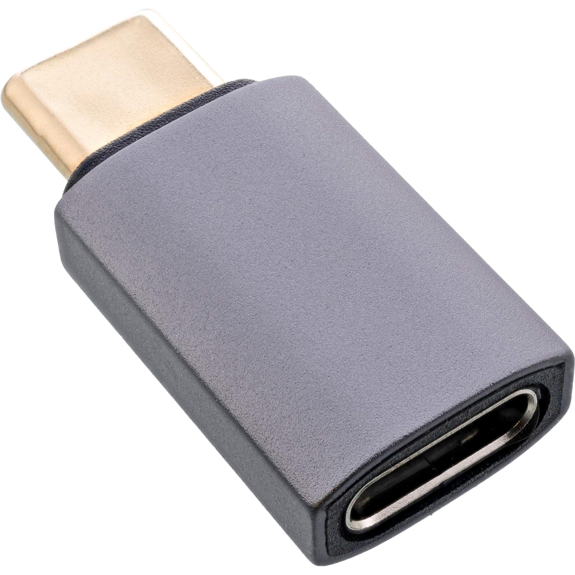 InLine Adattatore USB4 presa/spina USB-C alluminio grigio