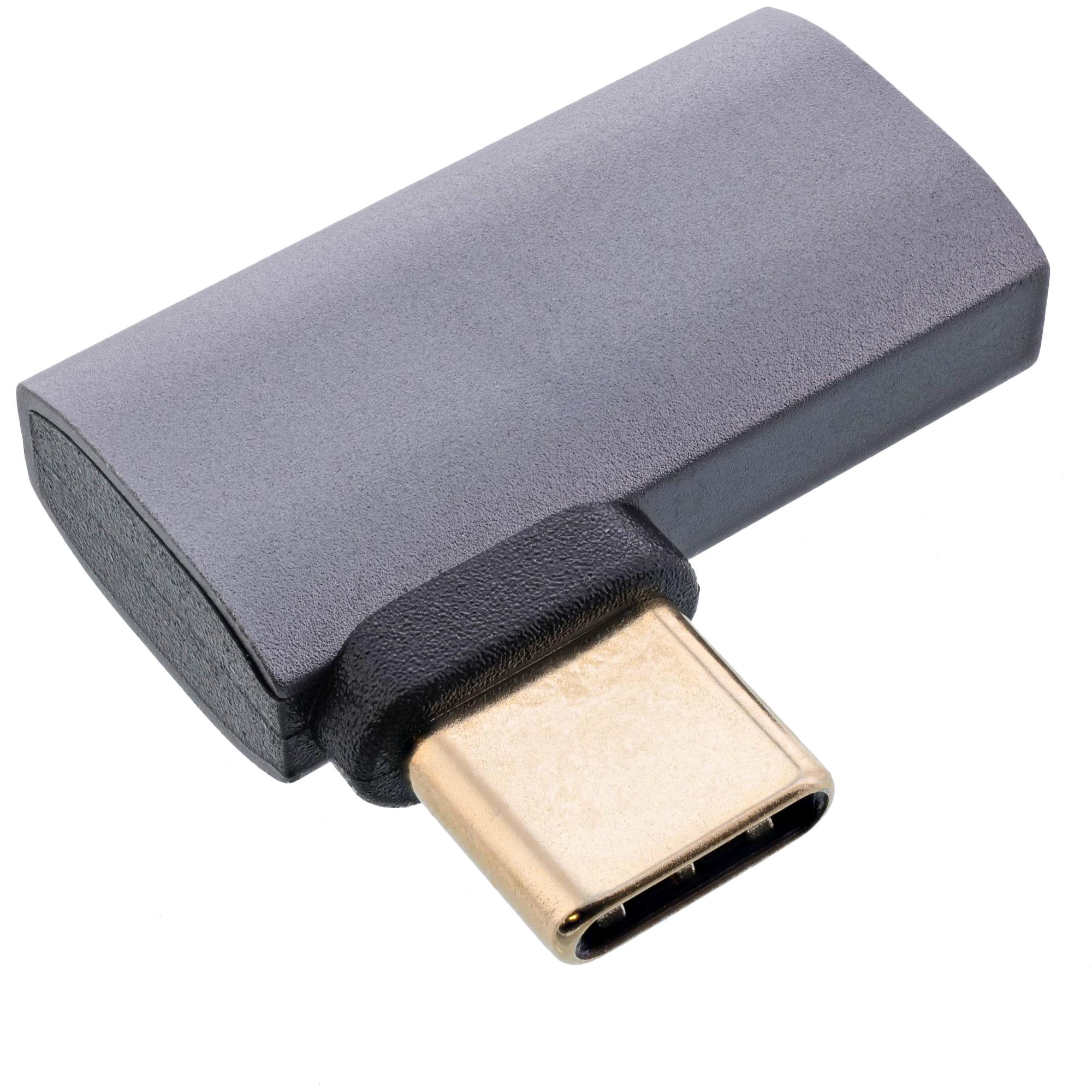 InLine Adattatore USB4 spina/presa USB-C angolata a destra/sinistra grigio