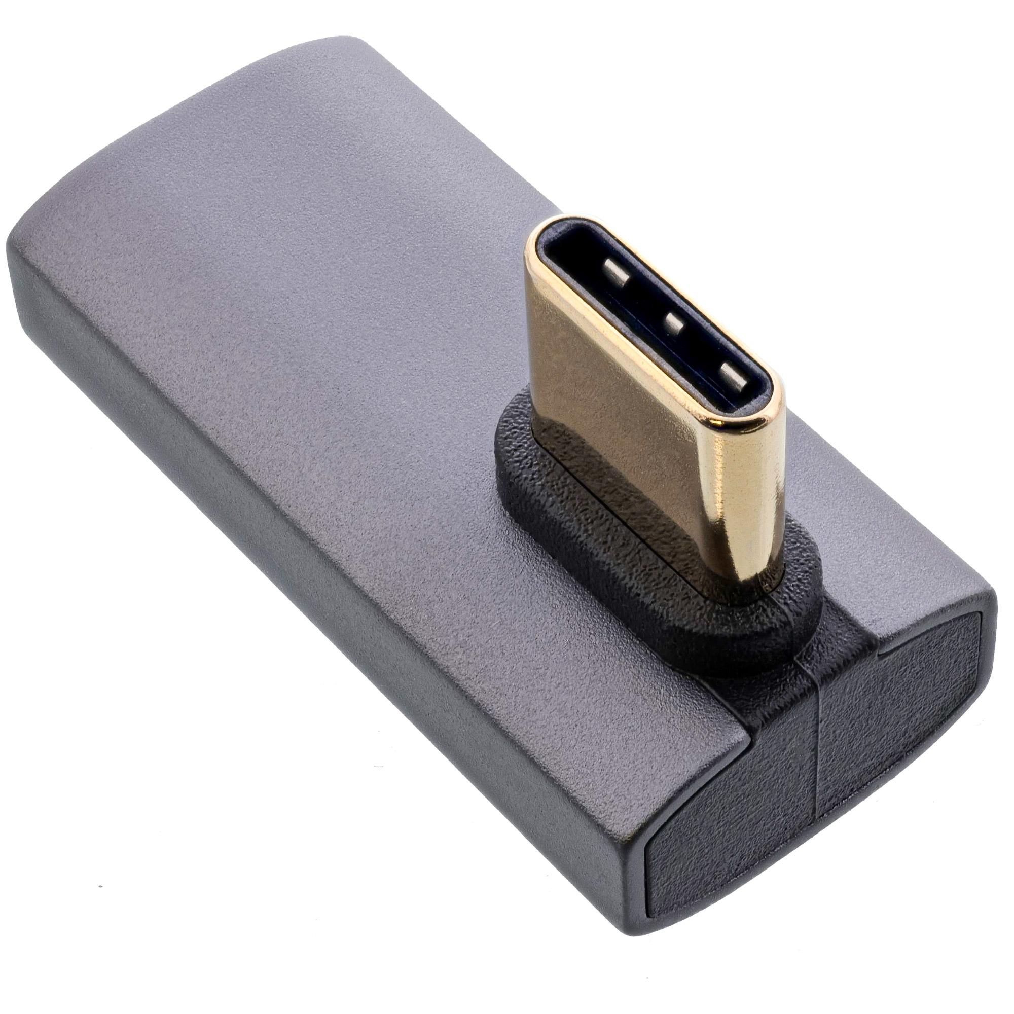 InLine Adattatore USB4 spina/presa USB-C verticale angolata a destra/sinistra