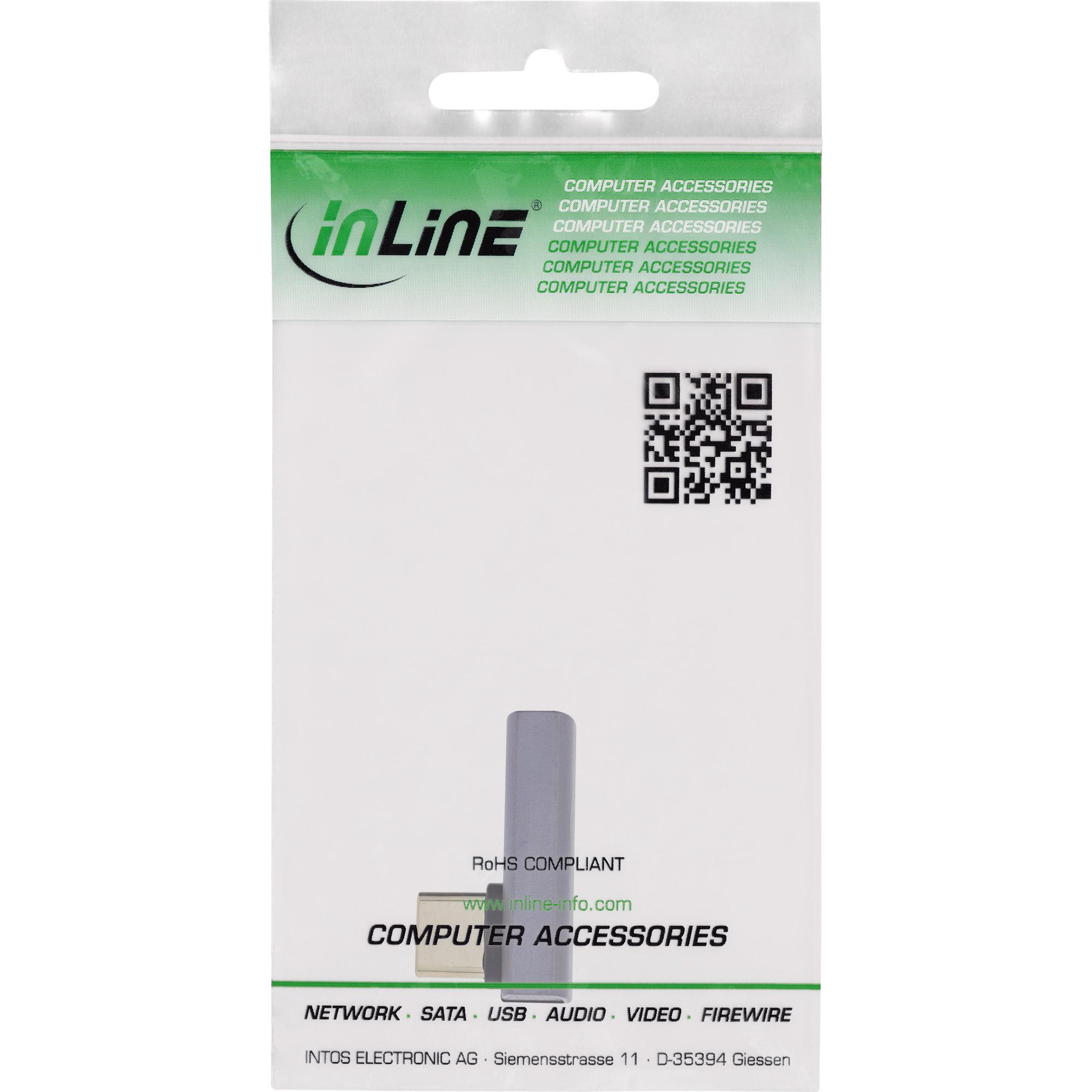 InLine Adattatore USB4 spina/presa USB-C verticale angolata a destra/sinistra