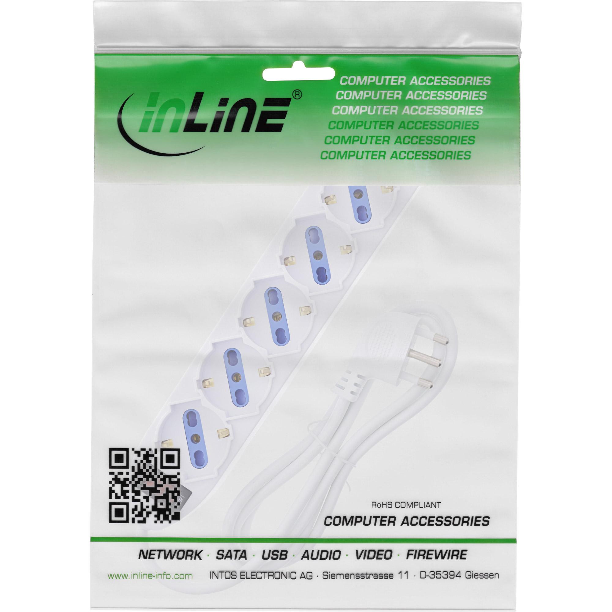 InLine 16461Z prolunghe e multiple 15 m 6 presa(e) AC Interno Bianco