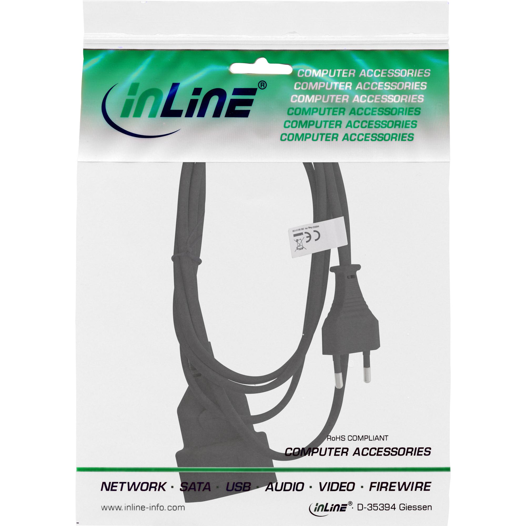 InLine 16680S cavo di alimentazione Nero 02 m CEE7/16