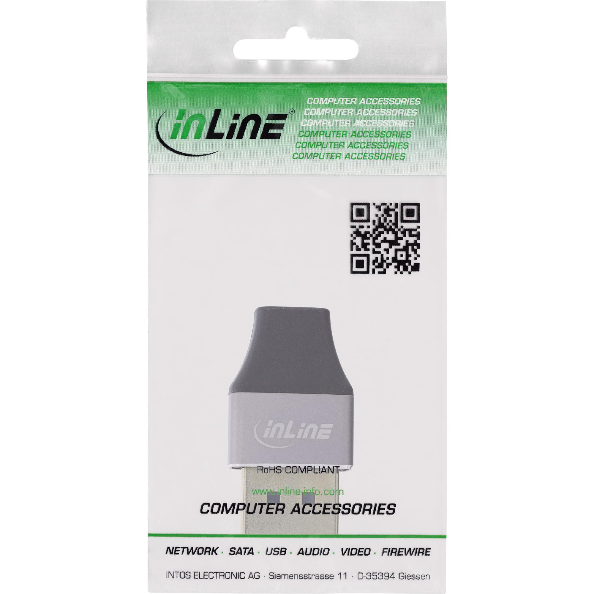InLine 17291B adattatore per inversione del genere dei cavi DisplayPort Mini DisplayPort Nero Grigio