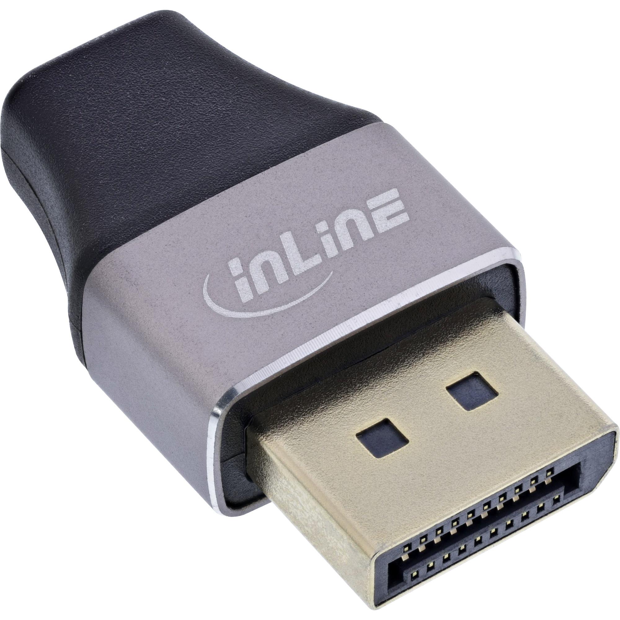 InLine 17291B adattatore per inversione del genere dei cavi DisplayPort Mini DisplayPort Nero Grigio
