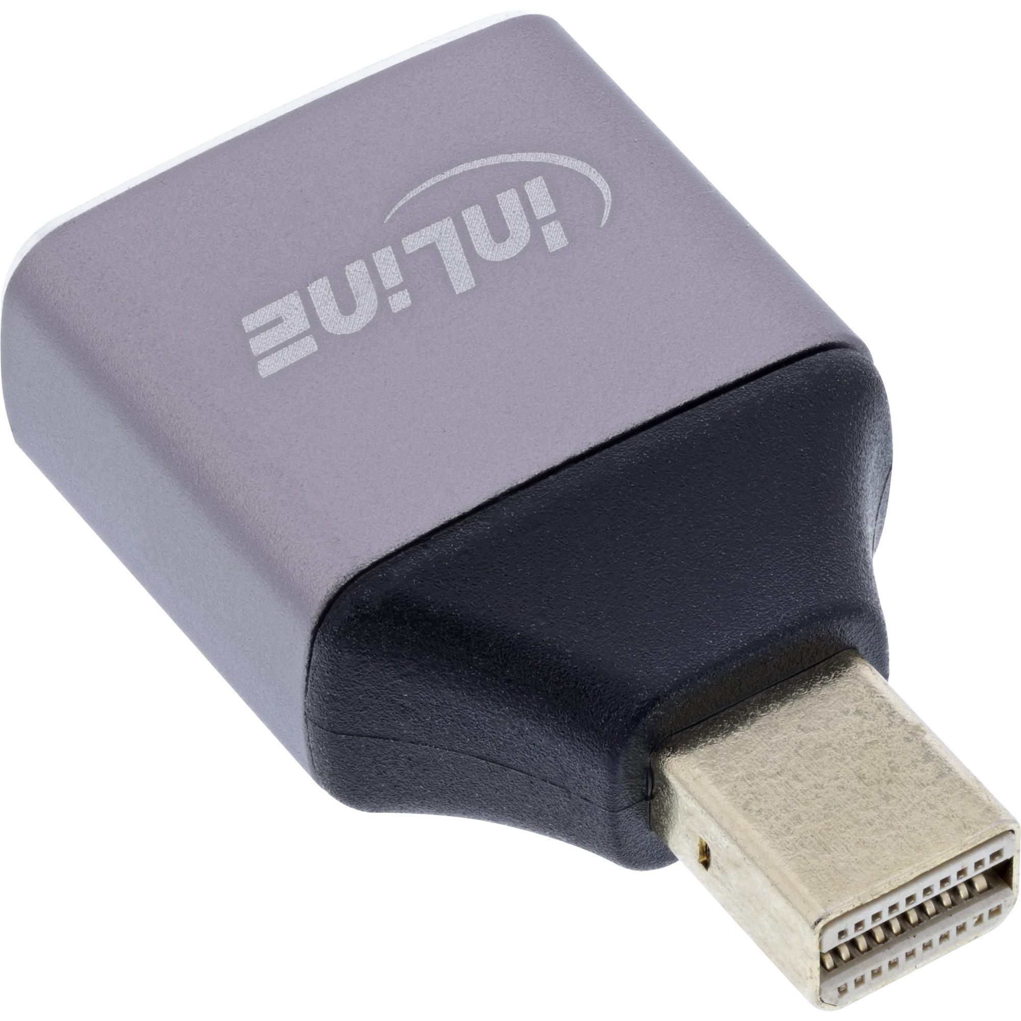 InLine 17291C adattatore per inversione del genere dei cavi DisplayPort Mini DisplayPort Grigio Nero