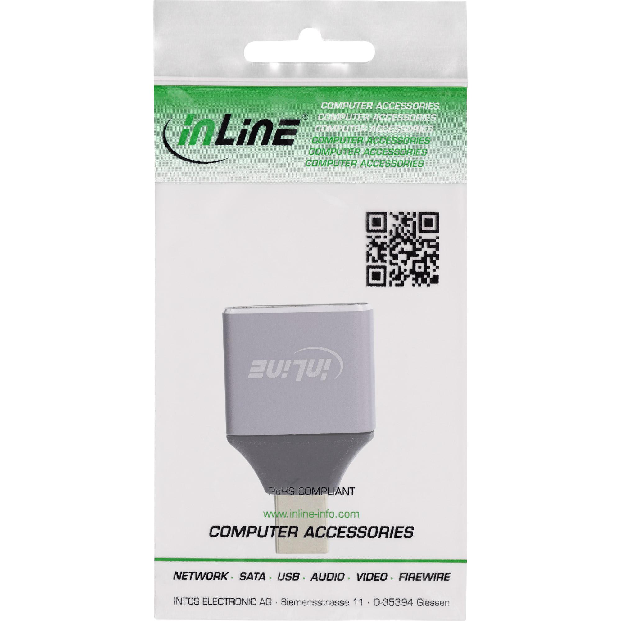 InLine 17291C adattatore per inversione del genere dei cavi DisplayPort Mini DisplayPort Grigio Nero