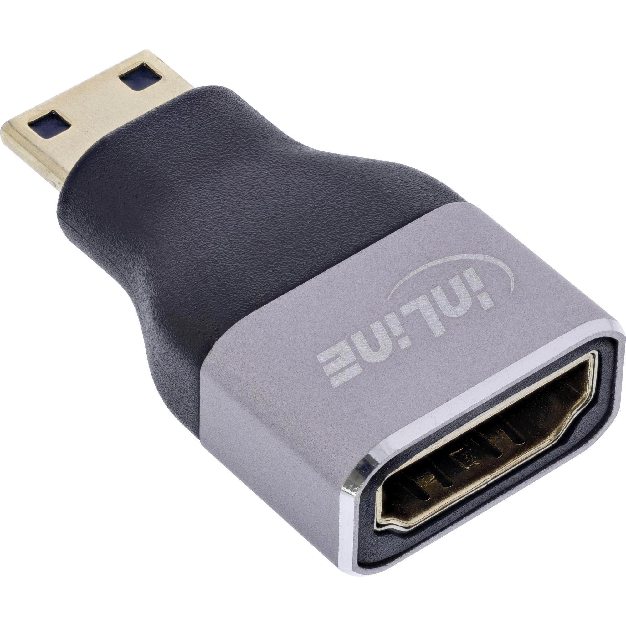 InLine 17991C adattatore per inversione del genere dei cavi HDMI A Mini HDMI C Nero Grigio