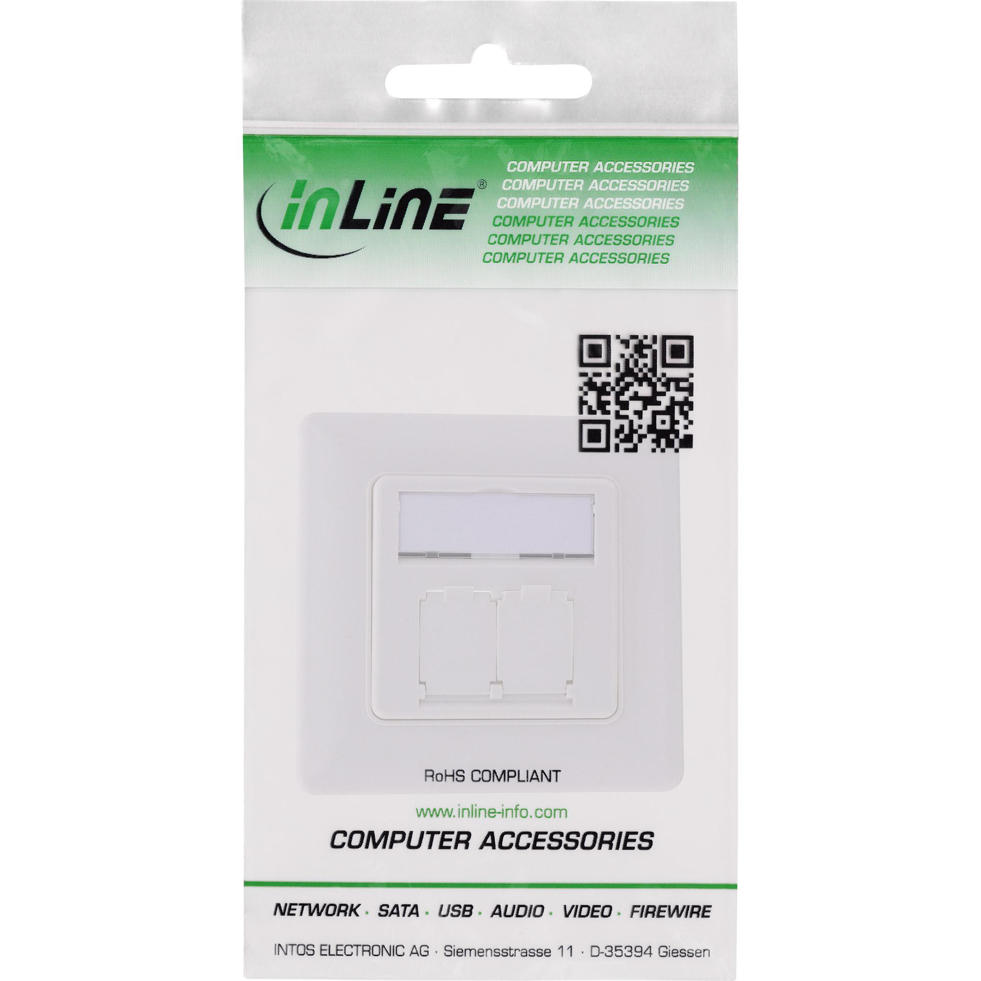 InLine 76202U Placca copripresa e copri interruttori Bianco