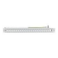 Portamoduli Rutenbeck per 24 prese di collegamento UM-real.Cat.6a 4830 cm (19") grigio chiaro RAL 7035 Per la realizzazione di