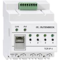 RutenBeck Remote Switching Device TCR IP 4, Grigio chiaro RAL 7035 per la commutazione di 4 dispositivi elettrici tramite una r