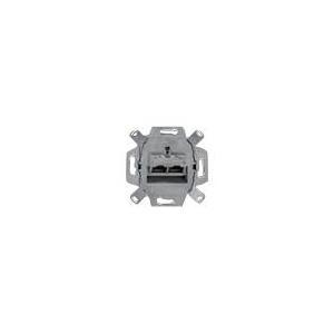 136104070, Cat.6A iso-Anschlussdose, 2xRJ45, UAE-Cat.6A iso-8/8 Up 0, geschirmt, 2-fach, fÃ¼r Abdeckungen der Elektro-Install