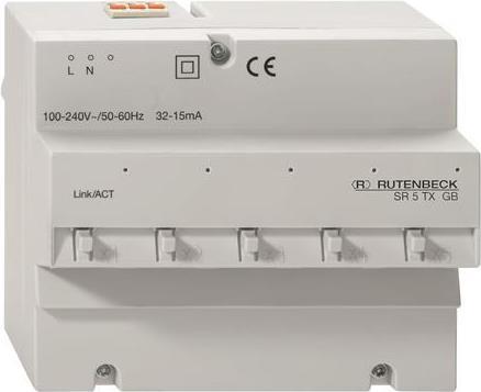 Rutenbeck SR 5TX GB - Interruttore - 5 x 10/100/1000 - montabile su guida DIN (23510503)
