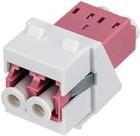 RutenBeck KMK-LC-D OM4-SNAP-IN MODULO (Keystone) -LC/PC (duplex) bianco multi-mode, Ral 9010, Erikaviolet (228080100)