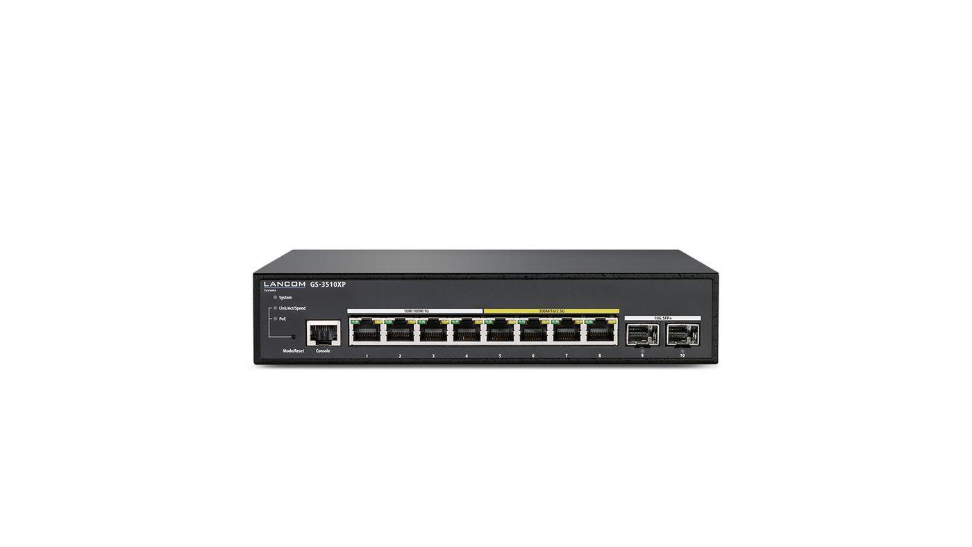 Lancom Systems GS-3510XP Gestito L2 2.5G Ethernet [100/1000/2500] Supporto Power over Ethernet [PoE] 1U Nero (LANCOM GS-3510XP