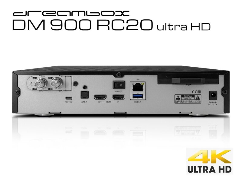 DM900 RC20 UHD 4K nero DVB-S2 FBC