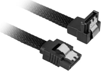 Sharkoon - Cavo SATA - Serial ATA 150/300/600 - 7 -pin sata (W) - 7 -pin sata (w) - 45cm - connessione a 90 gradi, bloccato - n
