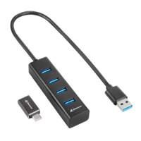 HUB Sharkoon USB 3.2 Gen 1 Type-C 5000 Mbit/s Nero