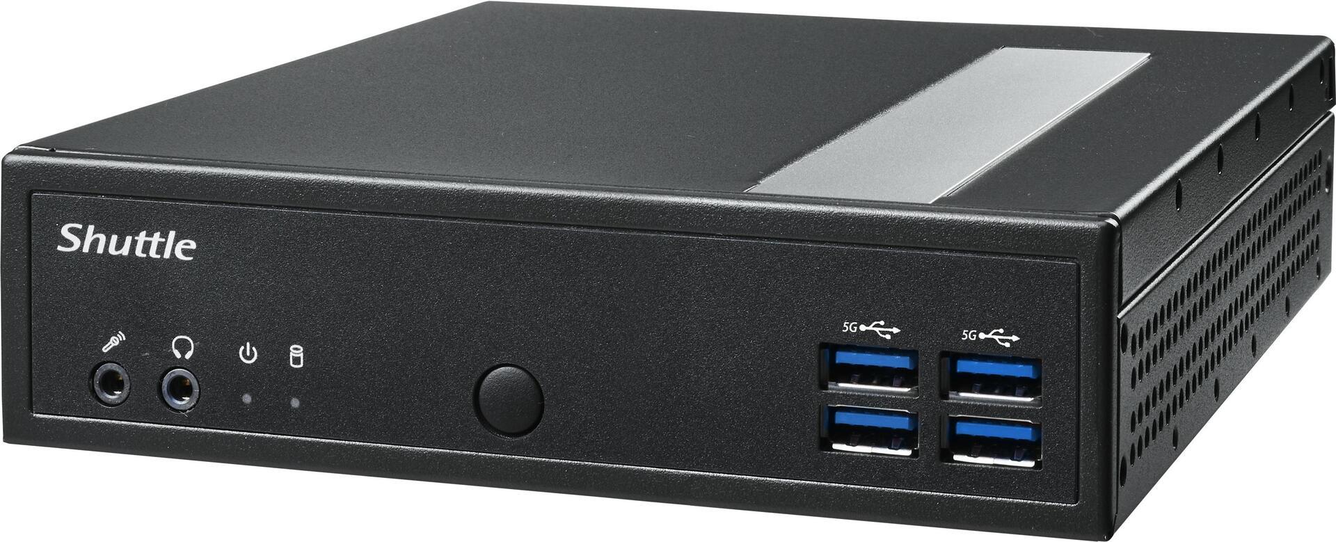 Shuttle XPC Slim PC System DL3000EP - Intel N100 - Win10 IoT - 8 GB RAM - 128 GB SSD M.2 (NVME) - LAN 2x (2x 2,5 Gbit) - 2xcom
