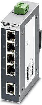 Phoenix Contattare l'interruttore Ethernet industriale - Switch - Non gestito - 5 x 10/100 - su rotatta DIN Assemblato - DC