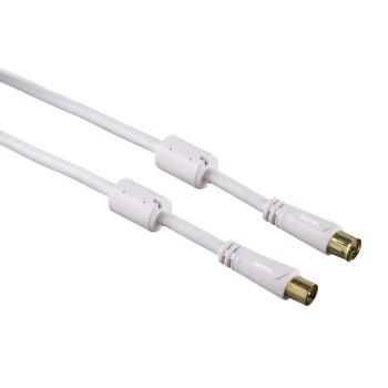 Hama 00122413 cavo coassiale 3 m Bianco