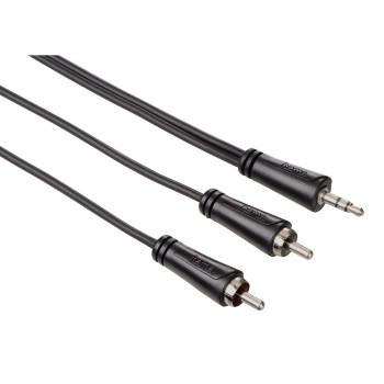 Hama 3.5mm jack to 2x RCA 5m cavo audio 2 x RCA Nero