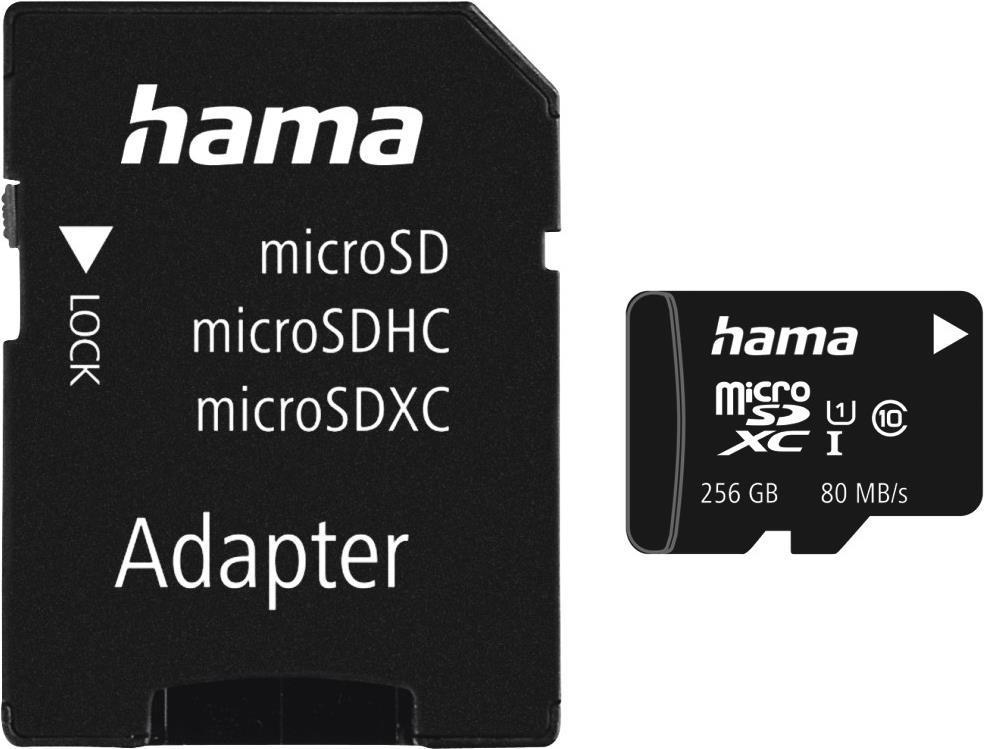 Hama 265GB MicroSDHC Card with SD Adapter Class 10 UHS-I Up to 80MB/s