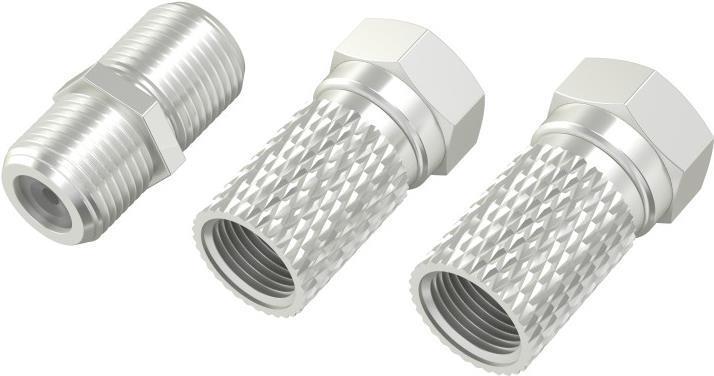 Hama Set adattatori 2 pzz. SAT M e 1 pz. F/F, 6,5 mm (HAMA SAT Adapter Kit F)