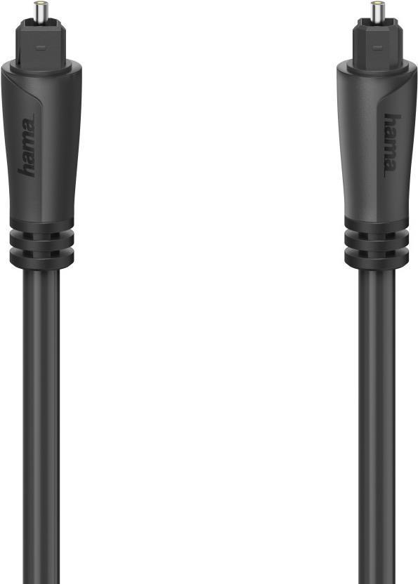 Hama 00205133 cavo audio 075 m Toslink Nero (Hama Audio Optical Fibre Cable ODT Plug Toslink 0.75 Metre)
